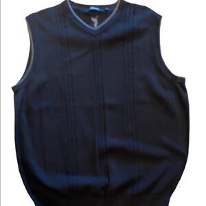 Cypress Links Black Cotton XL Golfers V-Neck Vest